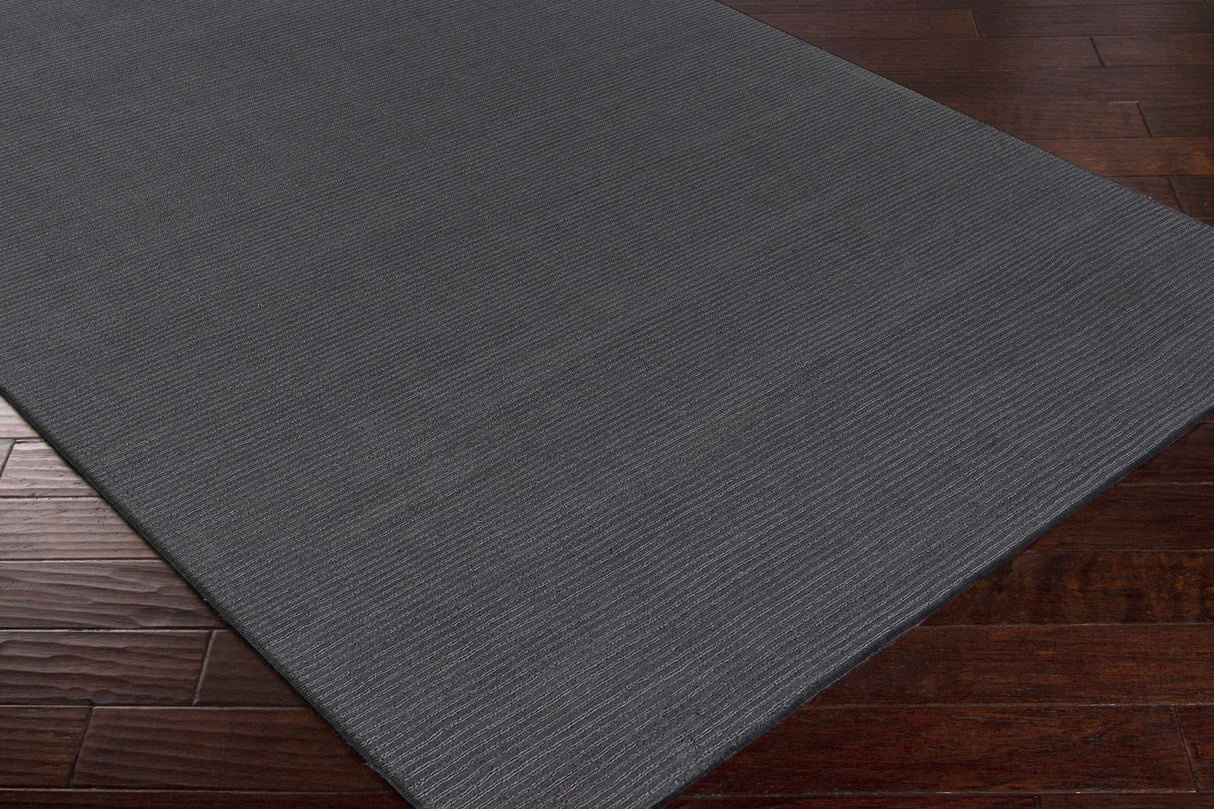 Brockton Solid Night Blue Wool Rug