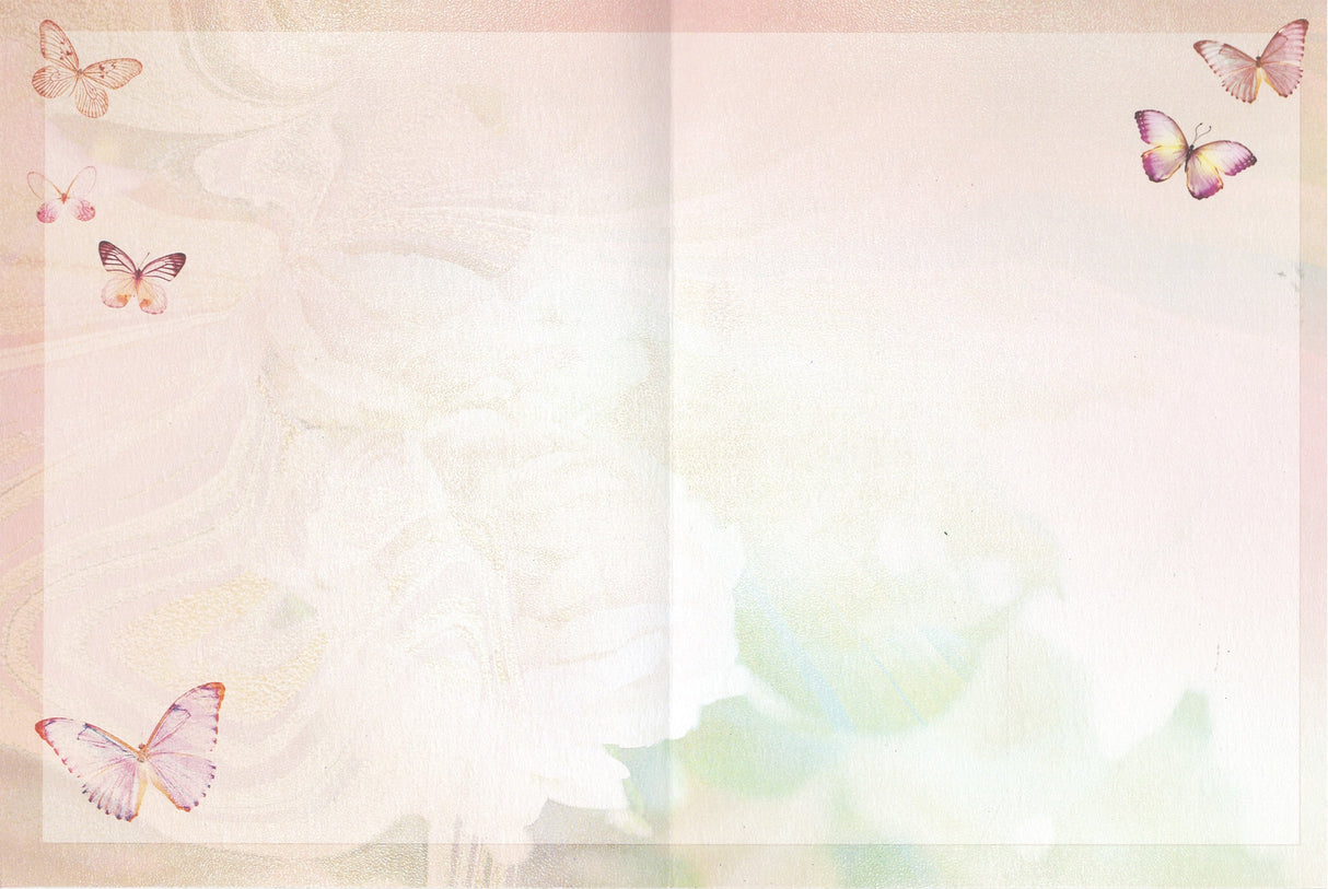 Butterfly Dreams Glitter Greeting Card - Blank Card