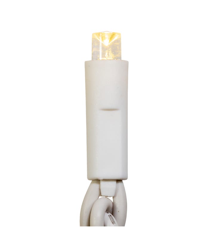 70-Light Warm White Soft Twinkle White Wire LED Icicle Light Set