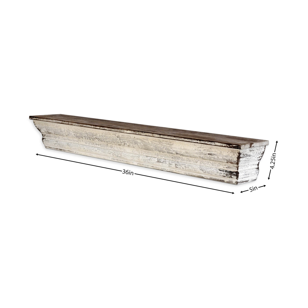 Distressed Ledge Shelf Large, Wall Shelves Organizer for Bedrooms, Hallways, Stairways, Entryways, Kitchens, and Bathrooms