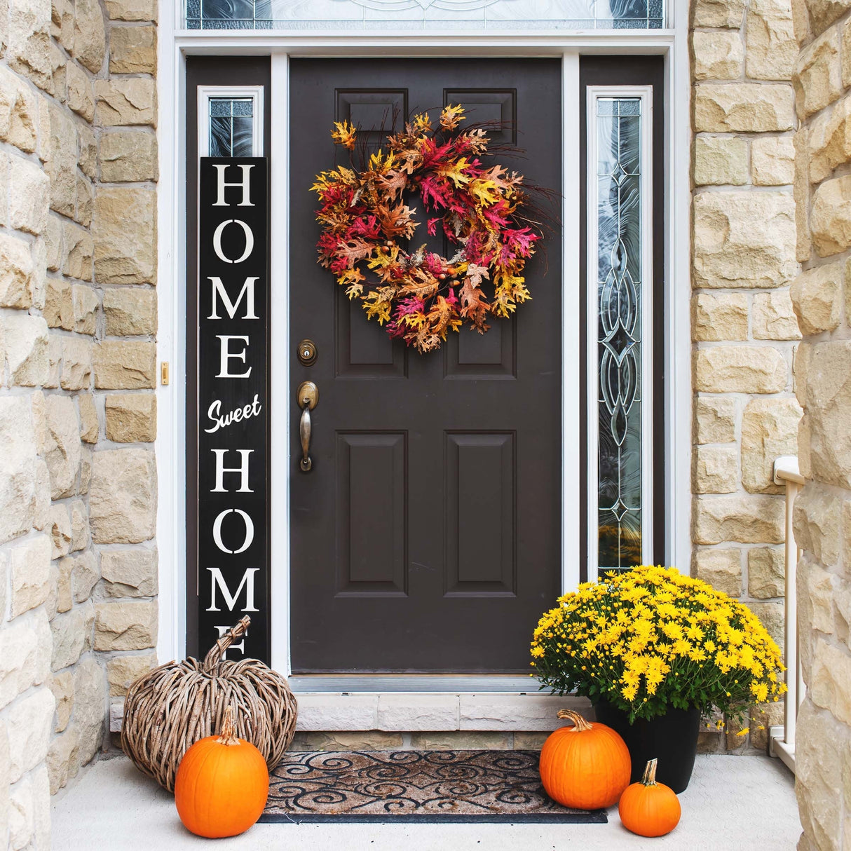 72in Home Sweet Home Sign for Front Door, Wood Rustic Front Porch Dcor, Farmhouse Porch Sign Decorations