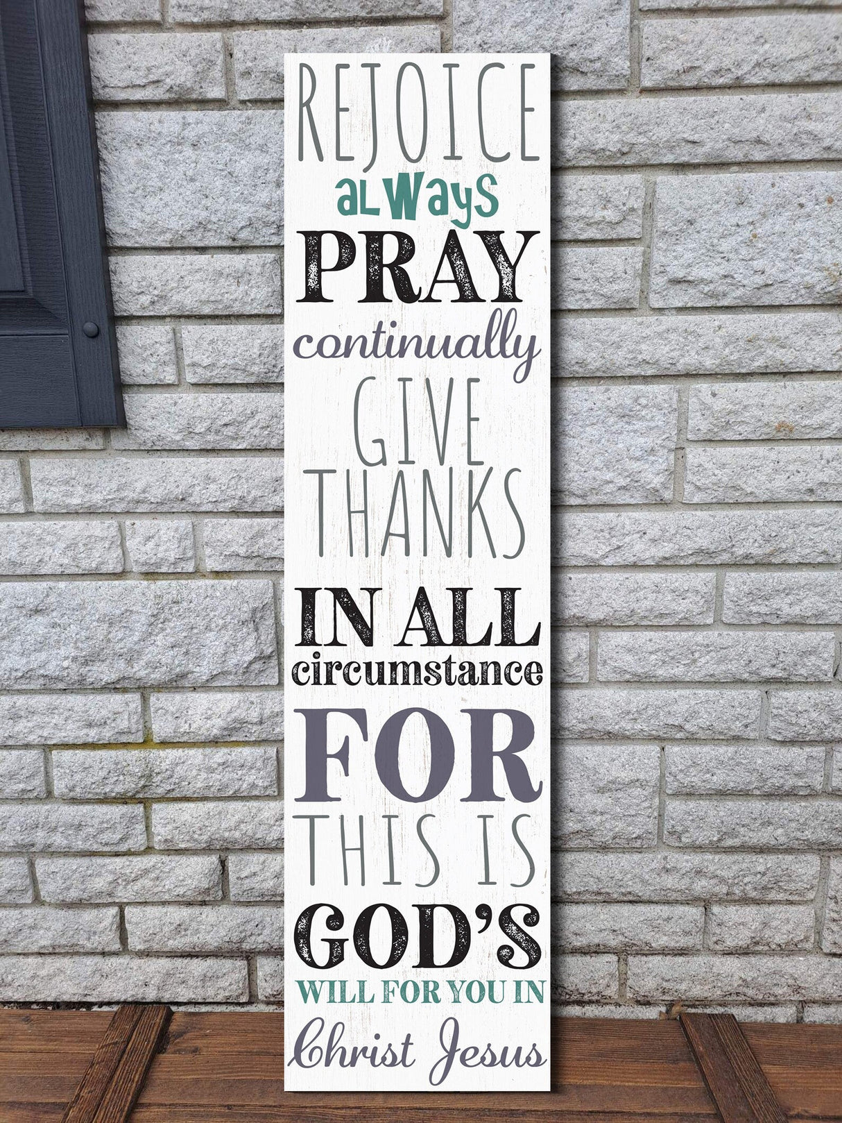 36in Christian Motivational Wooden Porch Sign | Inspirational Front Door Wall Decor | Uplift Atmosphere with Positive Messages