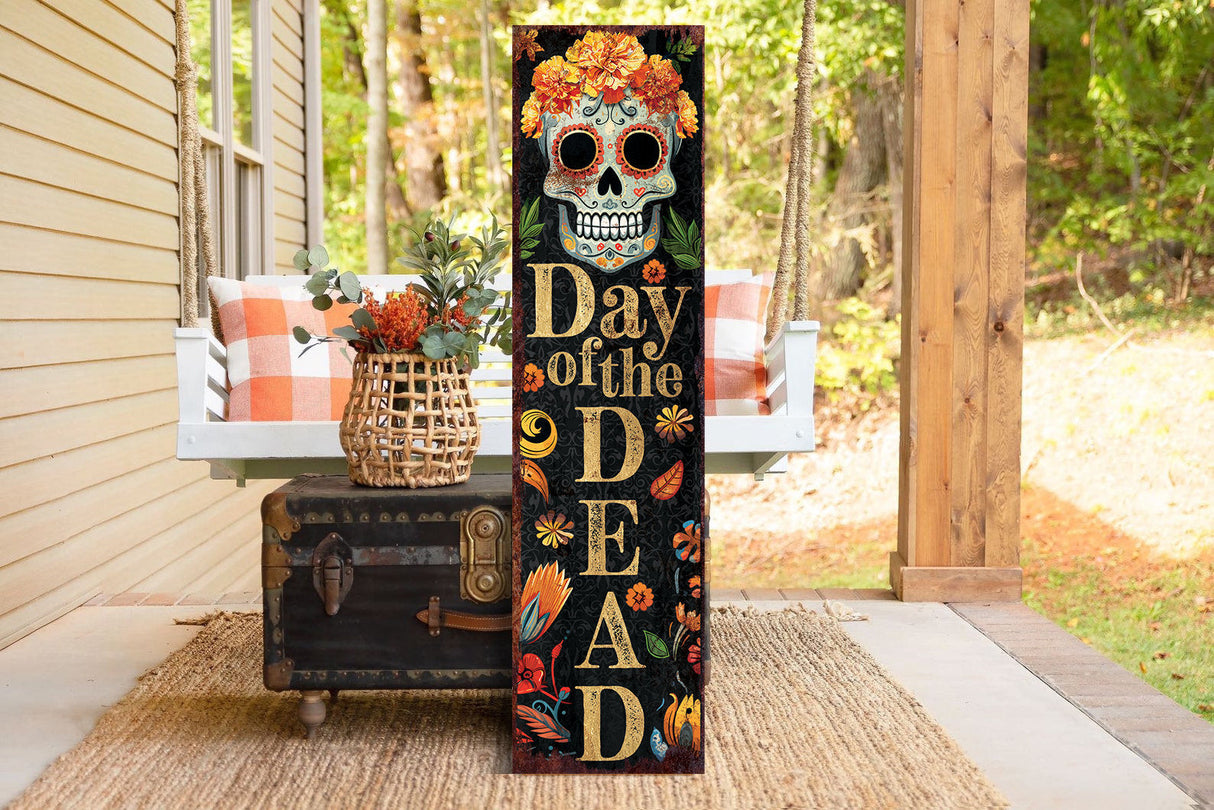 36in Day of the Dead Sugar Skull Porch Sign