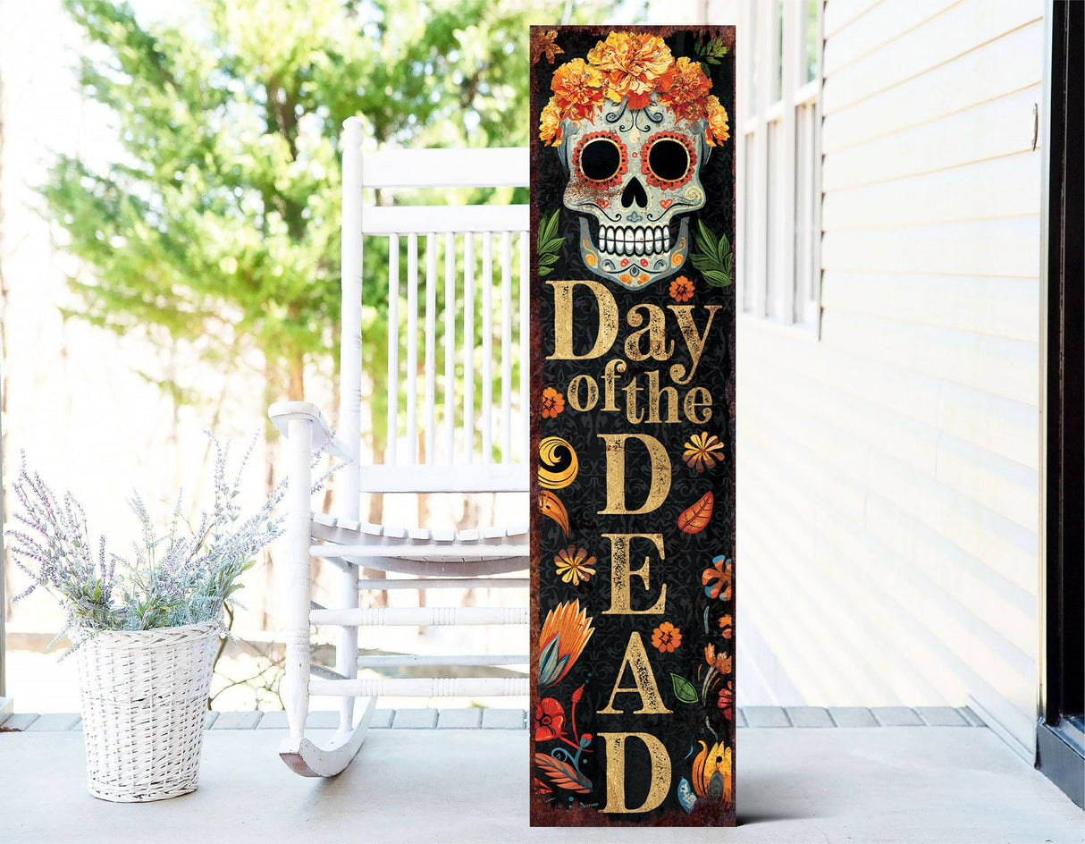 36in Day of the Dead Sugar Skull Porch Sign