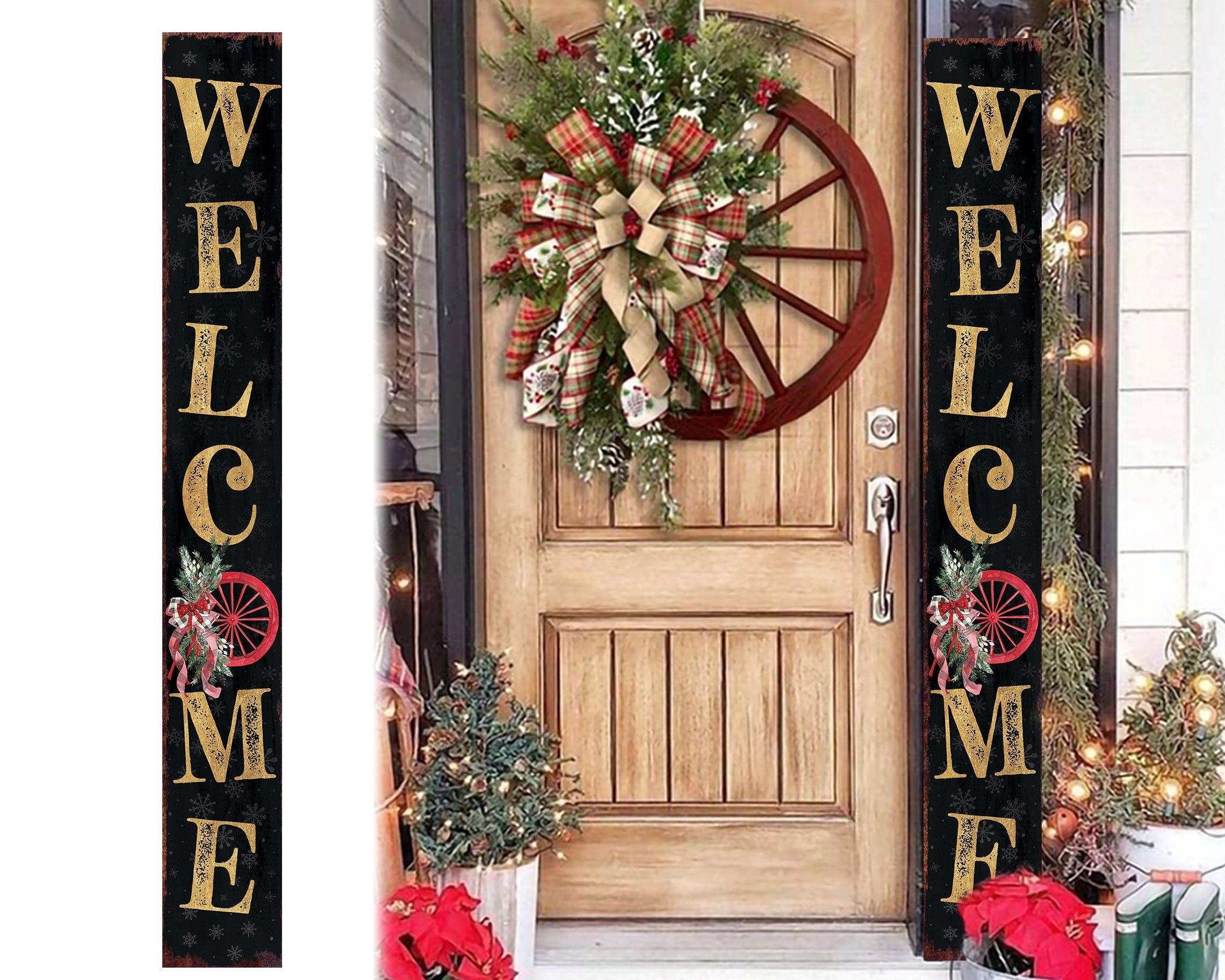 72in-Welcome-with-Wagon-Wheel-Wreath-Christmas-Porch-Sign-Front-Porch-Welcome-Sign-Home-Decor,-Vintage-Holiday-Christmas-Decor-for-Outdoor-