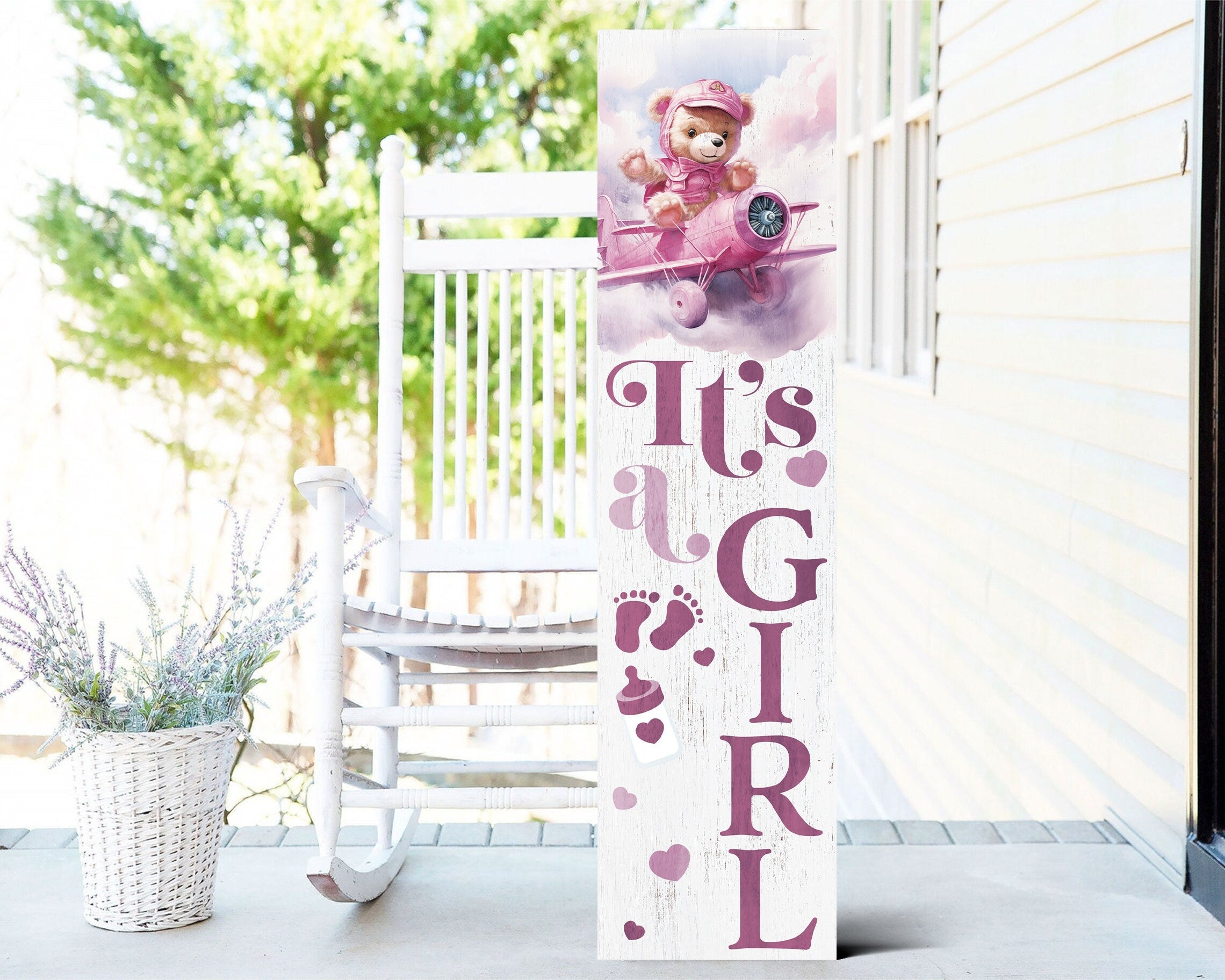 36-Inch-'It's-A-Girl'-Porch-Signs,-Birth-Announcement,-Welcome-Home-Newborn-Decor,-Porch-Decor-