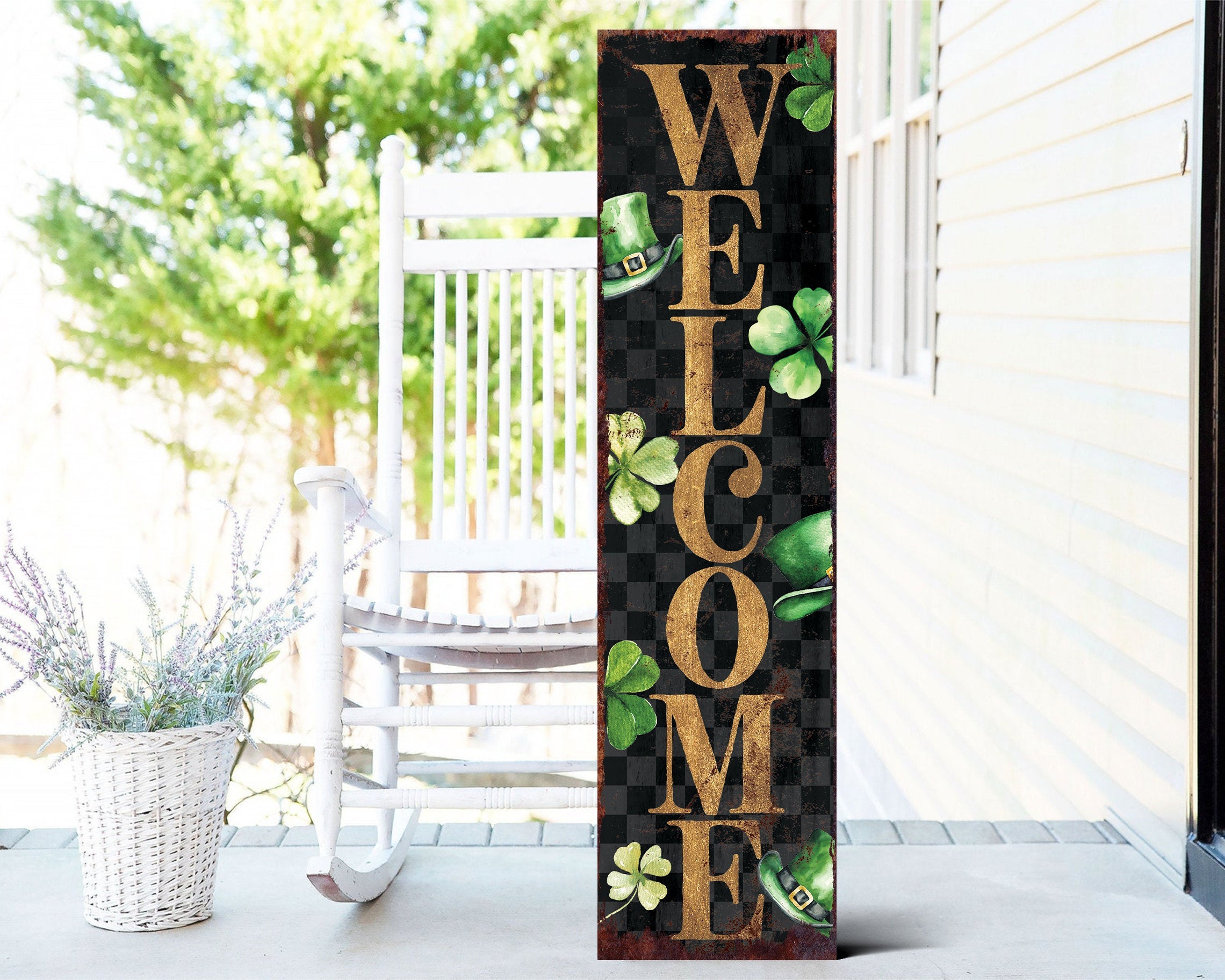 36-Inch-Rustic-Modern-Farmhouse-Entryway-St.Patrick's-Day-Welcome-Sign-for-Front-Porch,-Vintage-St.Patrick's-Outdoor-Decor-for-Front-Door-