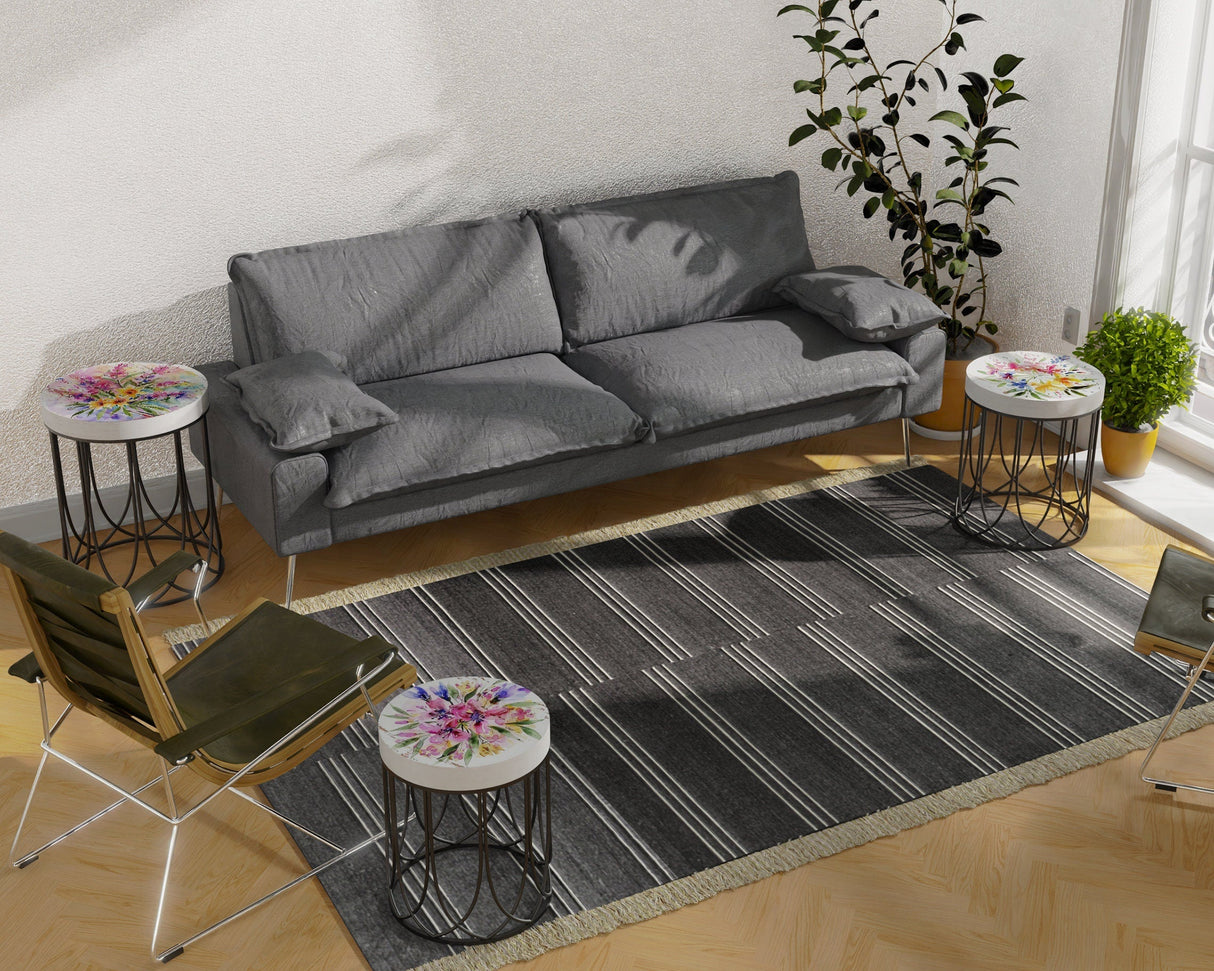 Watercolor Fireweed Accent Table- 9 Patterns
