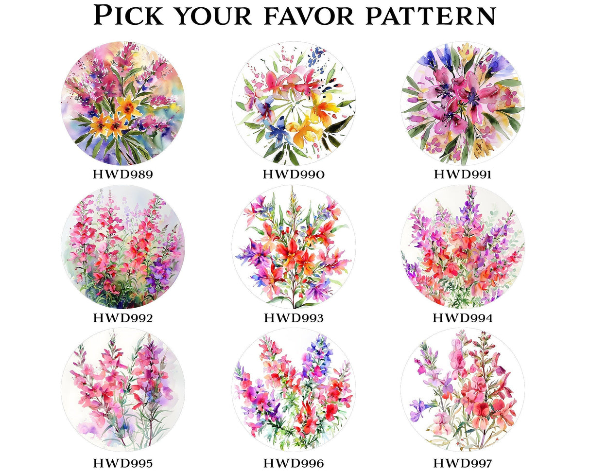 Watercolor Fireweed Accent Table- 9 Patterns