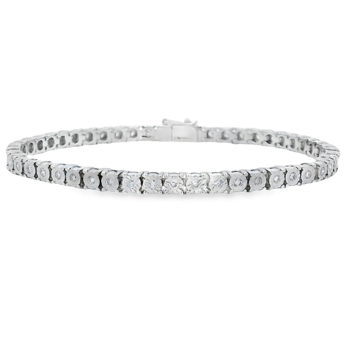 Lab Grown Diamond Tennis Bracelet Sterling Silver