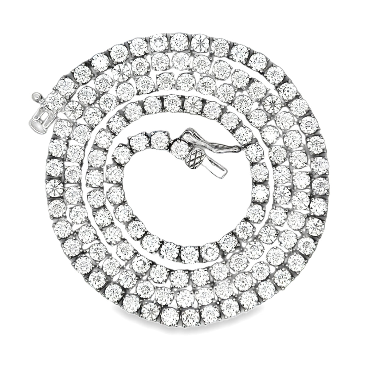 Natural 12.39ct Moissanite Tennis Sterling Silver