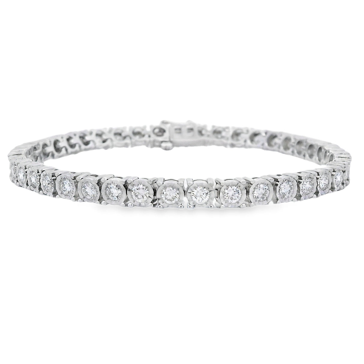 Lab Grown Diamond Tennis Bracelet Sterling Silver