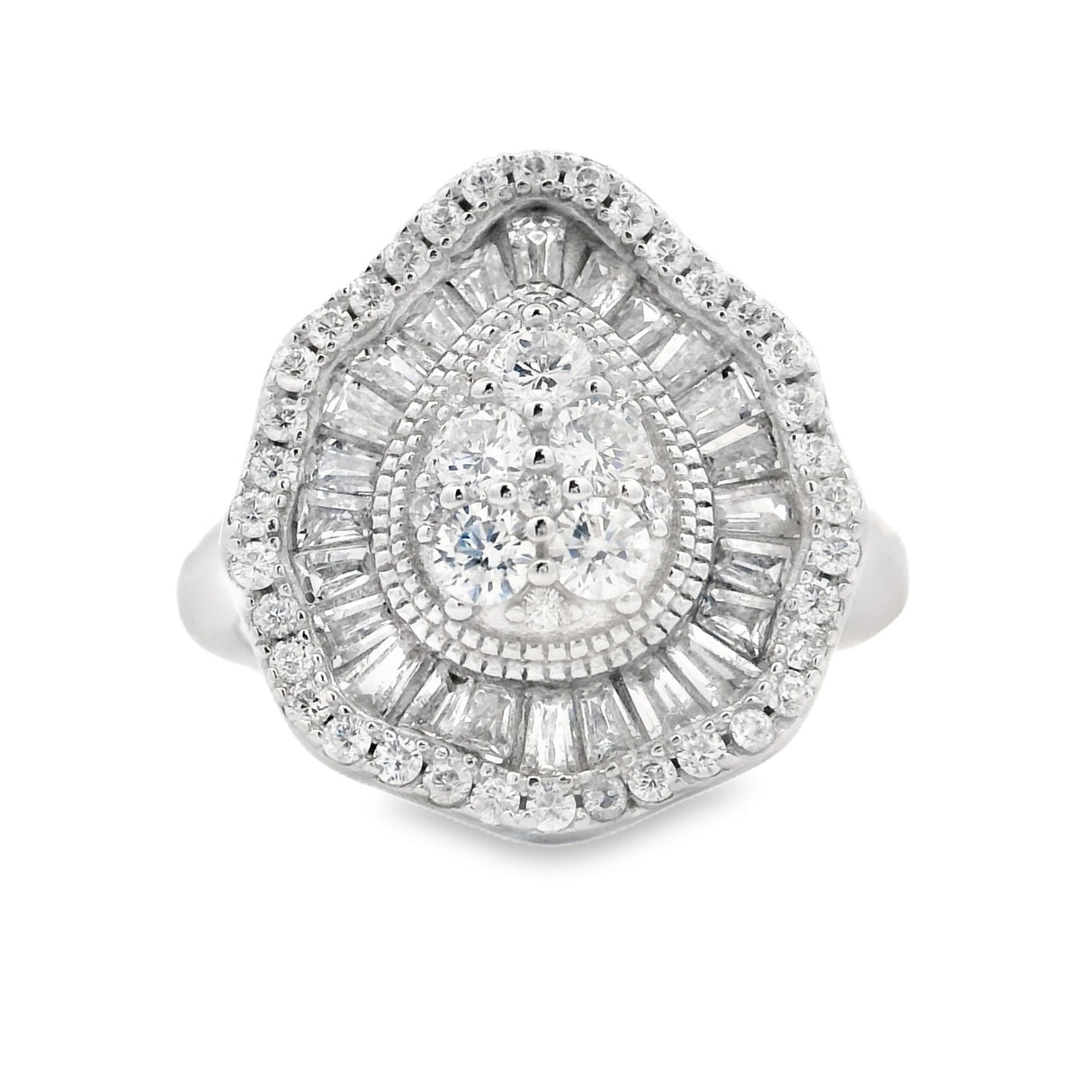 Cubic Zirconium Ring Sterling Silver