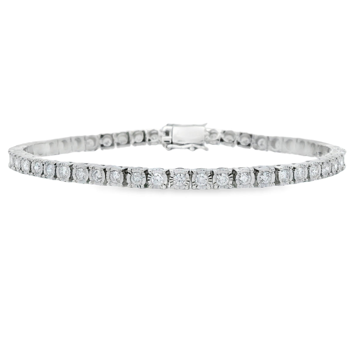 Lab Grown Diamond Tennis Bracelet Sterling Silver