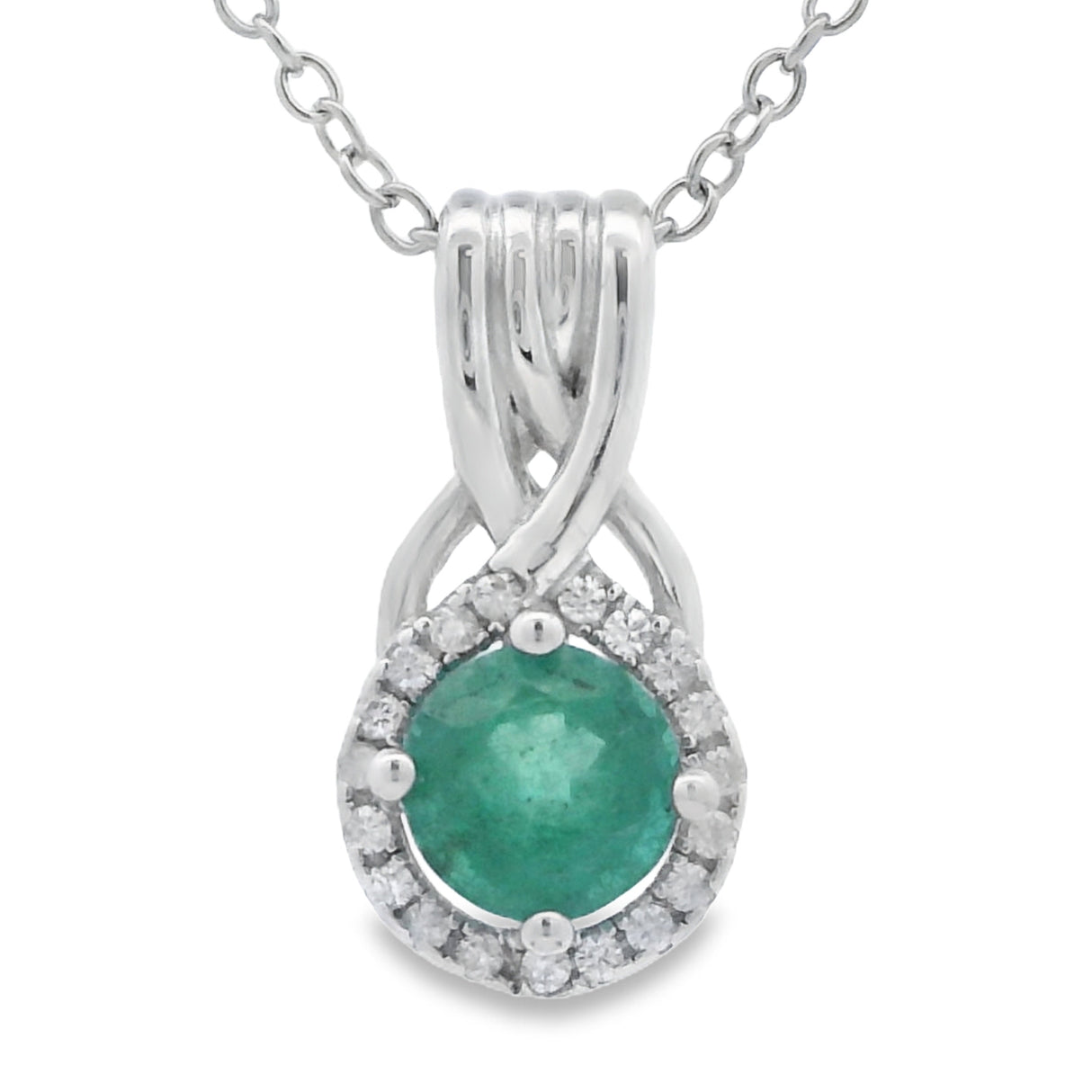 .58ct Emerald Zircon Fashion Pendants Sterling Silver