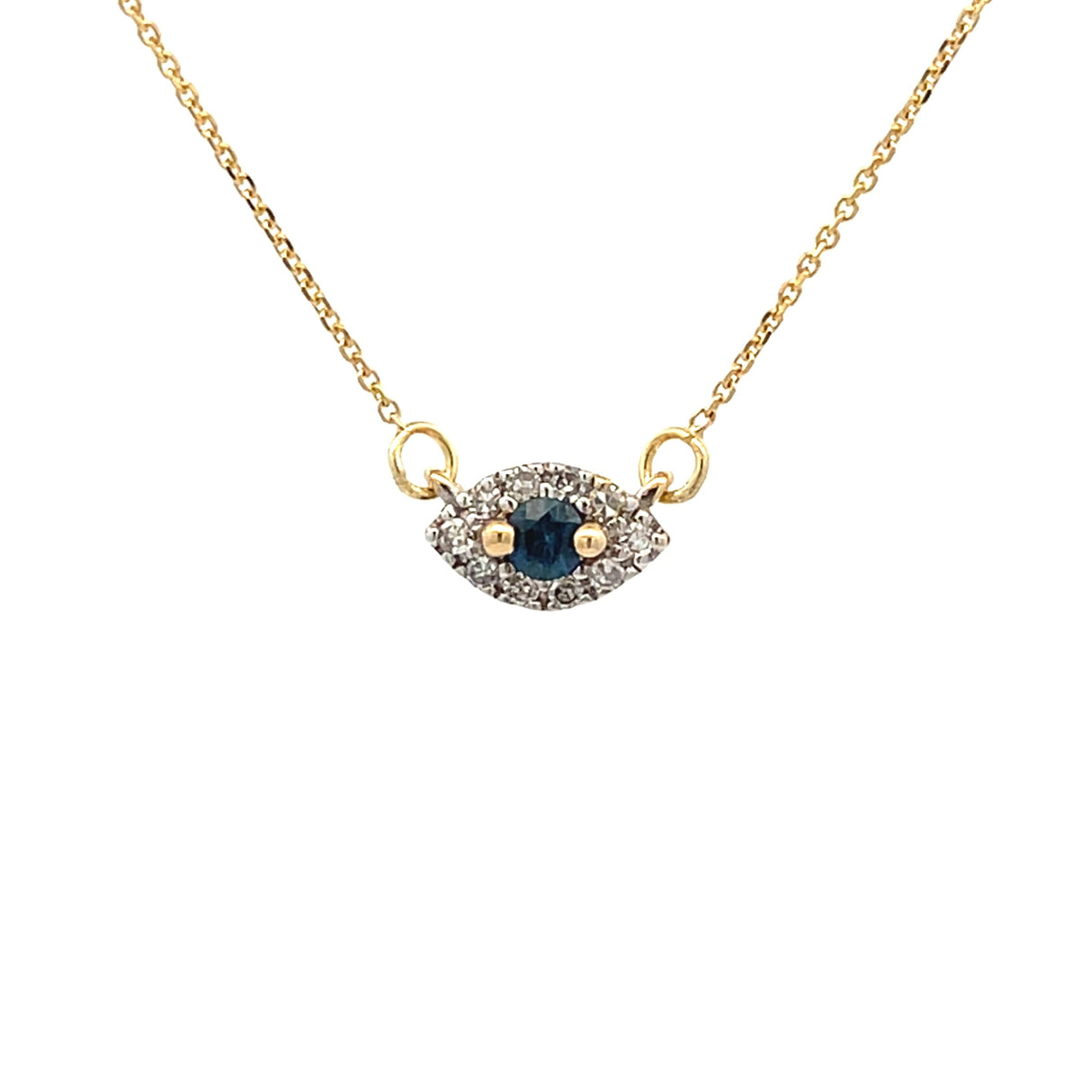 Sapphire Diamond Fashion Pendants 14KT Yellow Gold