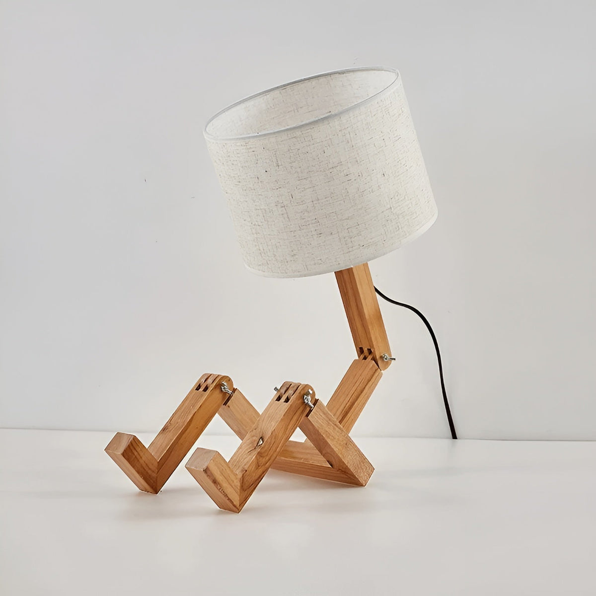 Bamboo Table Lamp | Wooden LED Desk Light Decor