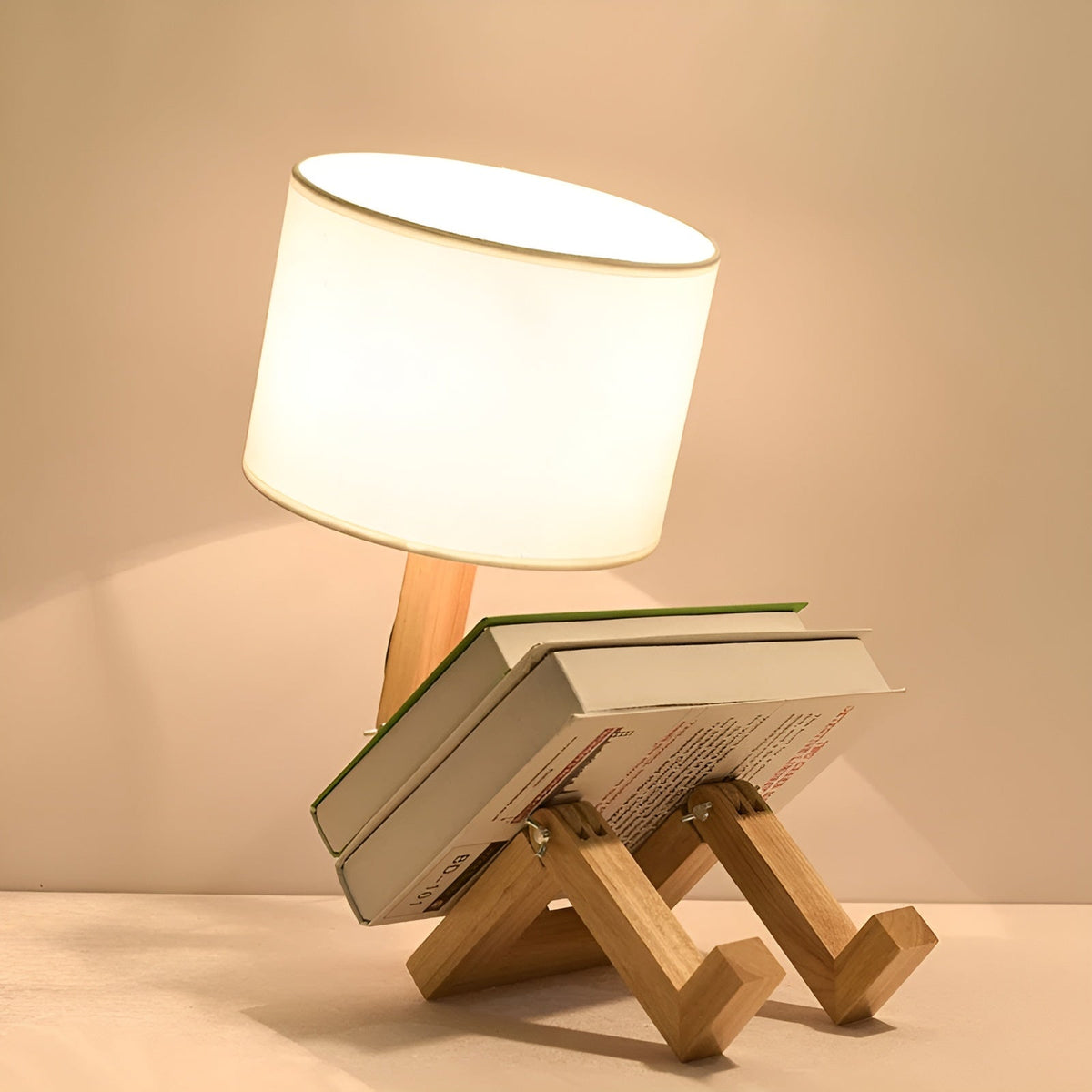 Bamboo Table Lamp | Wooden LED Desk Light Decor