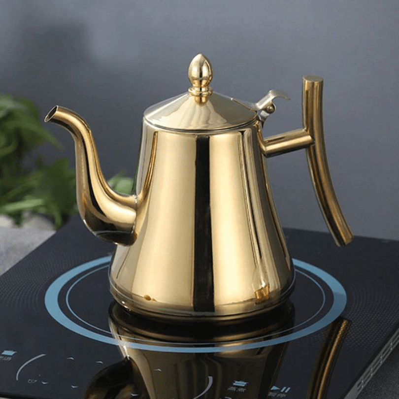 Induction Electric Kettle with Built-In Filter Fast Boil Tea Coffee