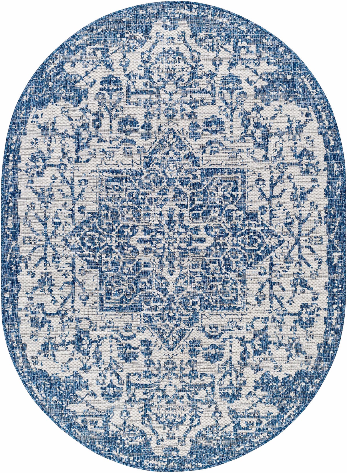 Dark Blue Kilmacolm Indoor & Outdoor Area Rug - Clearance
