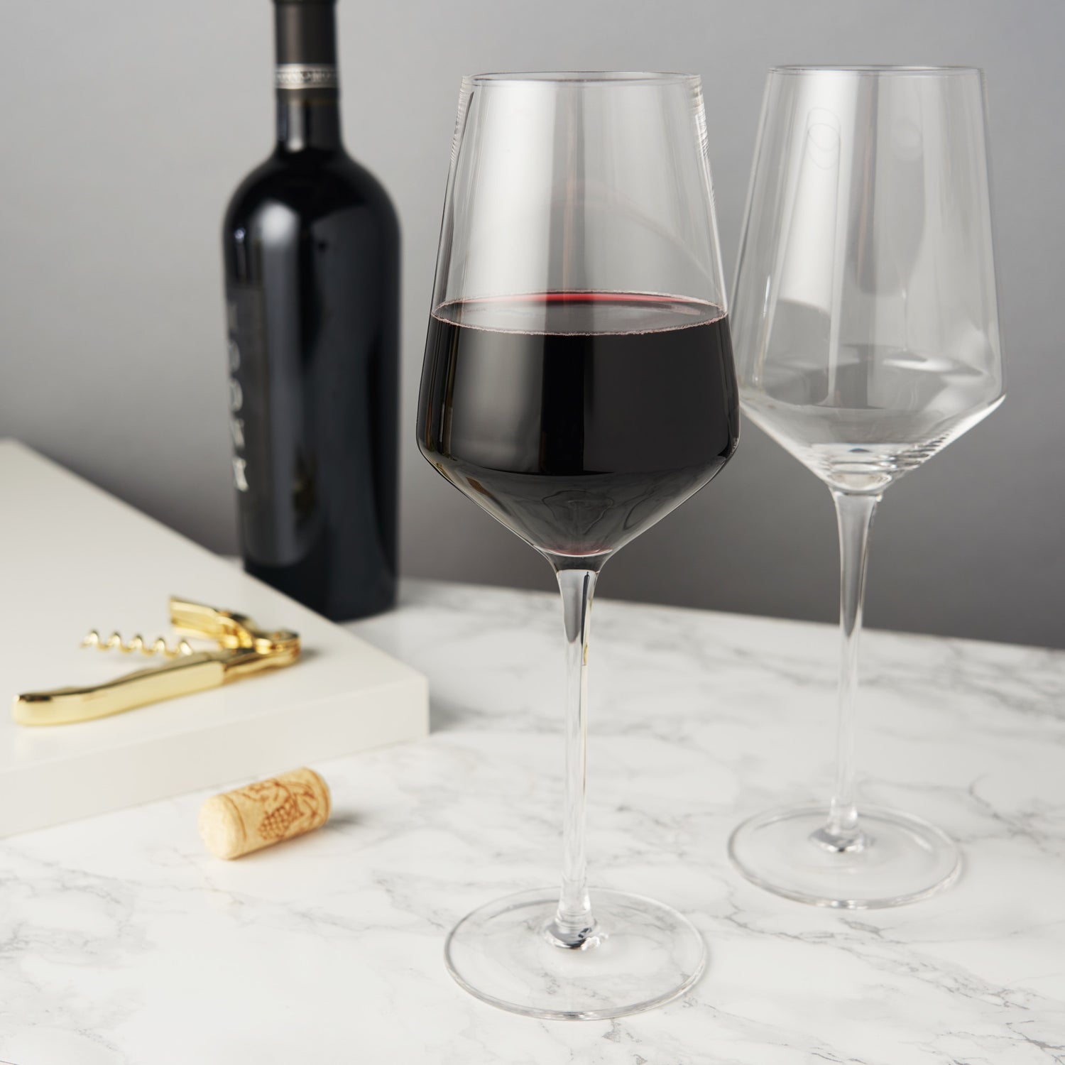 Raye crystal angled bordeaux glasses viski®