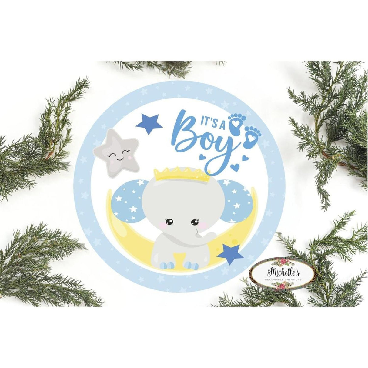 Its a Boy Baby Elephant Sign