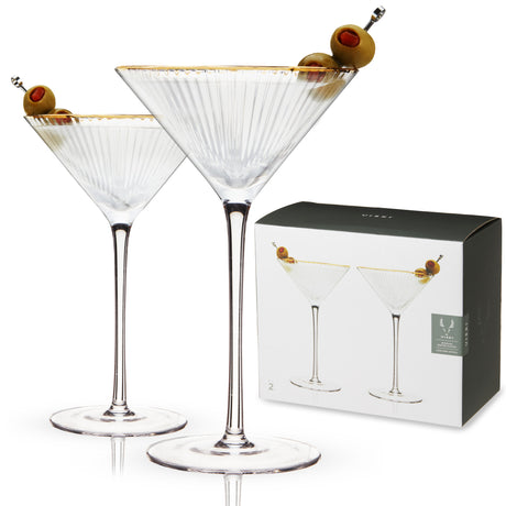 Meridian crystal martini glasses viski®