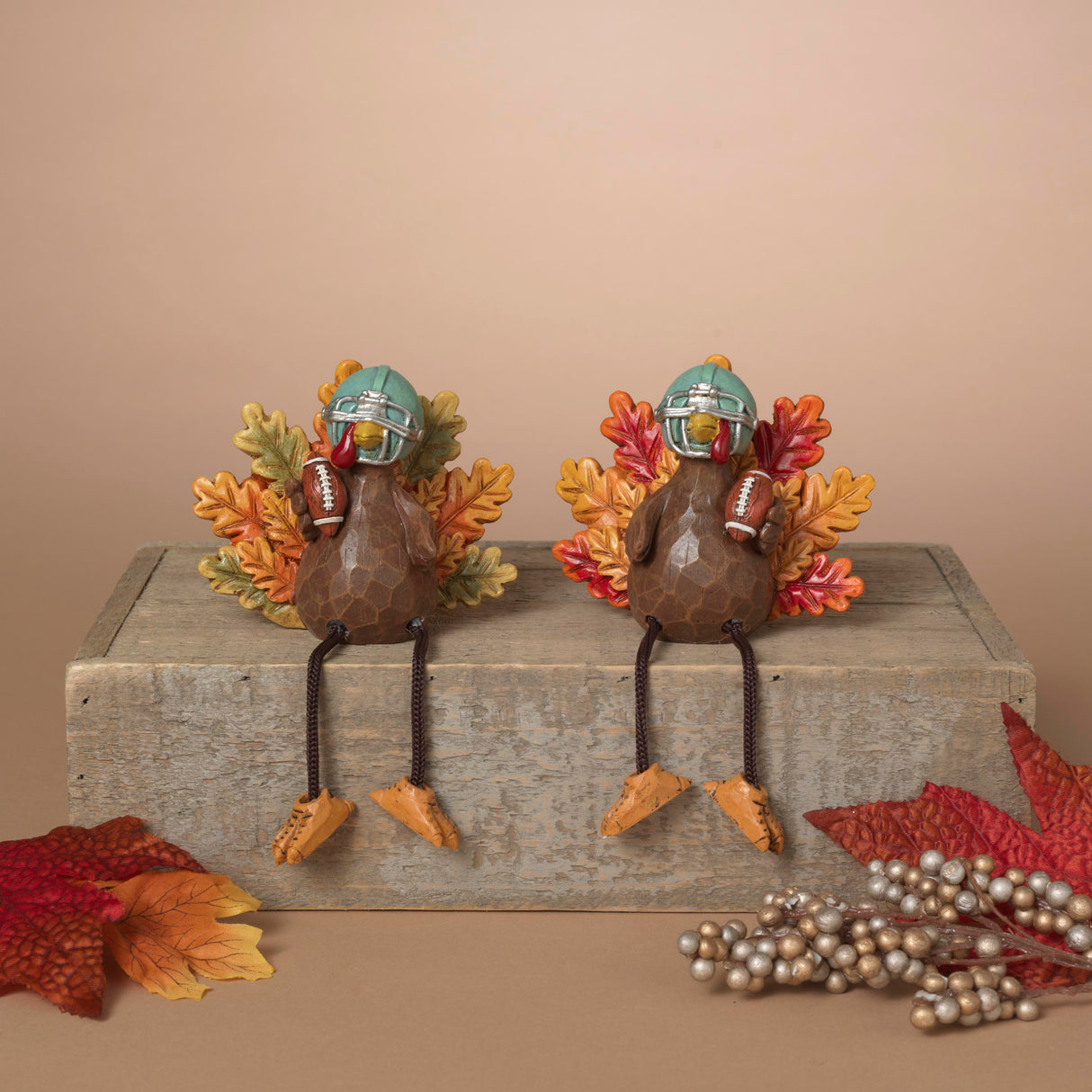 Harvest Football Turkey Shelf Sitter -