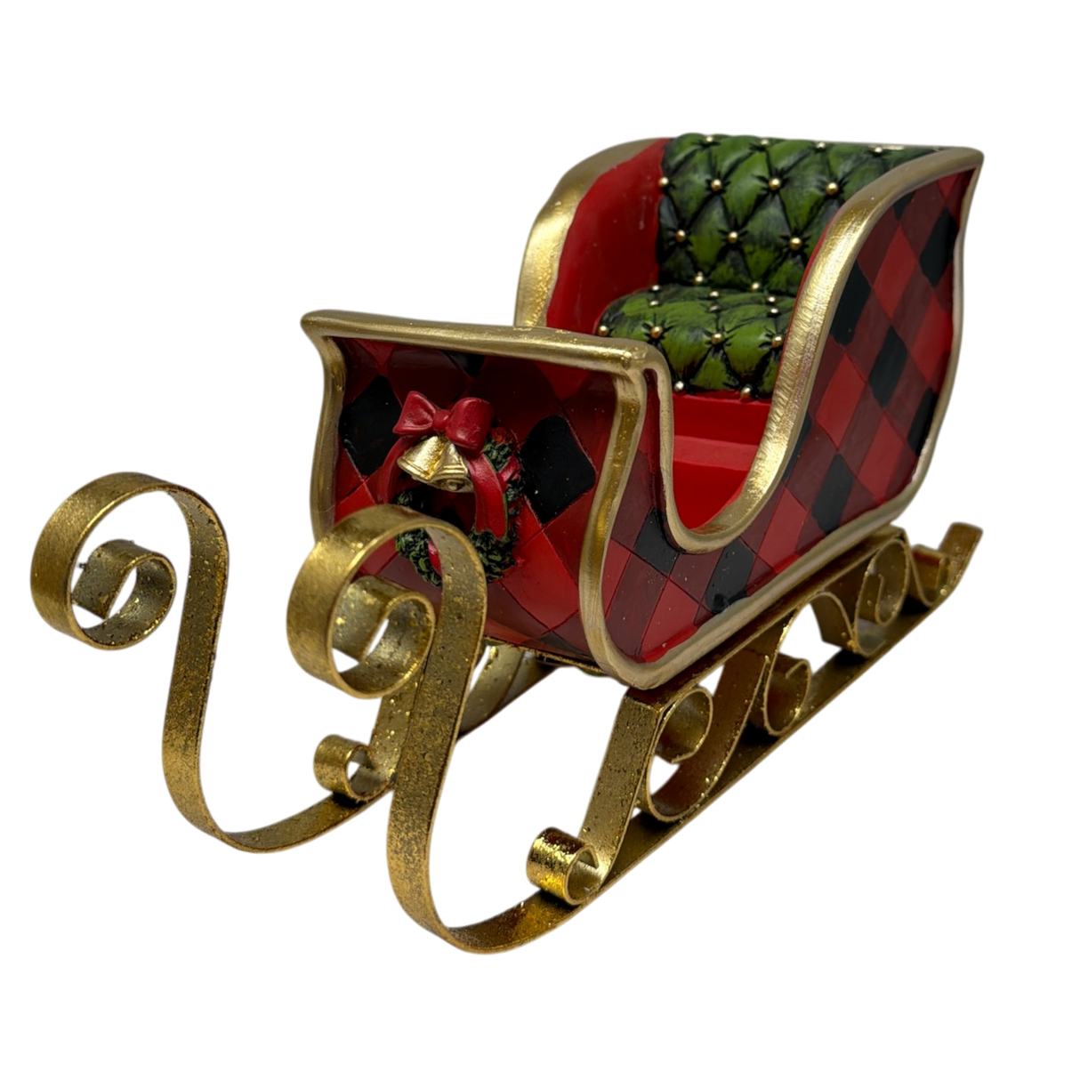 Resin & Metal Holiday Sleigh - Medium