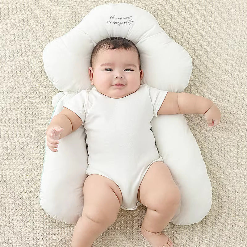 Baby Anti Flat Head Pillow Organic Cotton Infant Sleeping Support Cushion