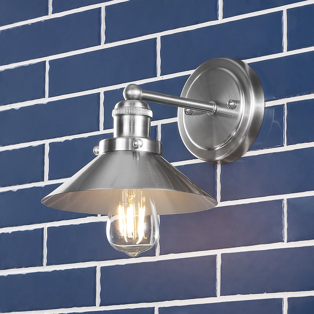 July 1 - light metal shade sconce - Tuesday Morning - Bathroom Vanity Lights