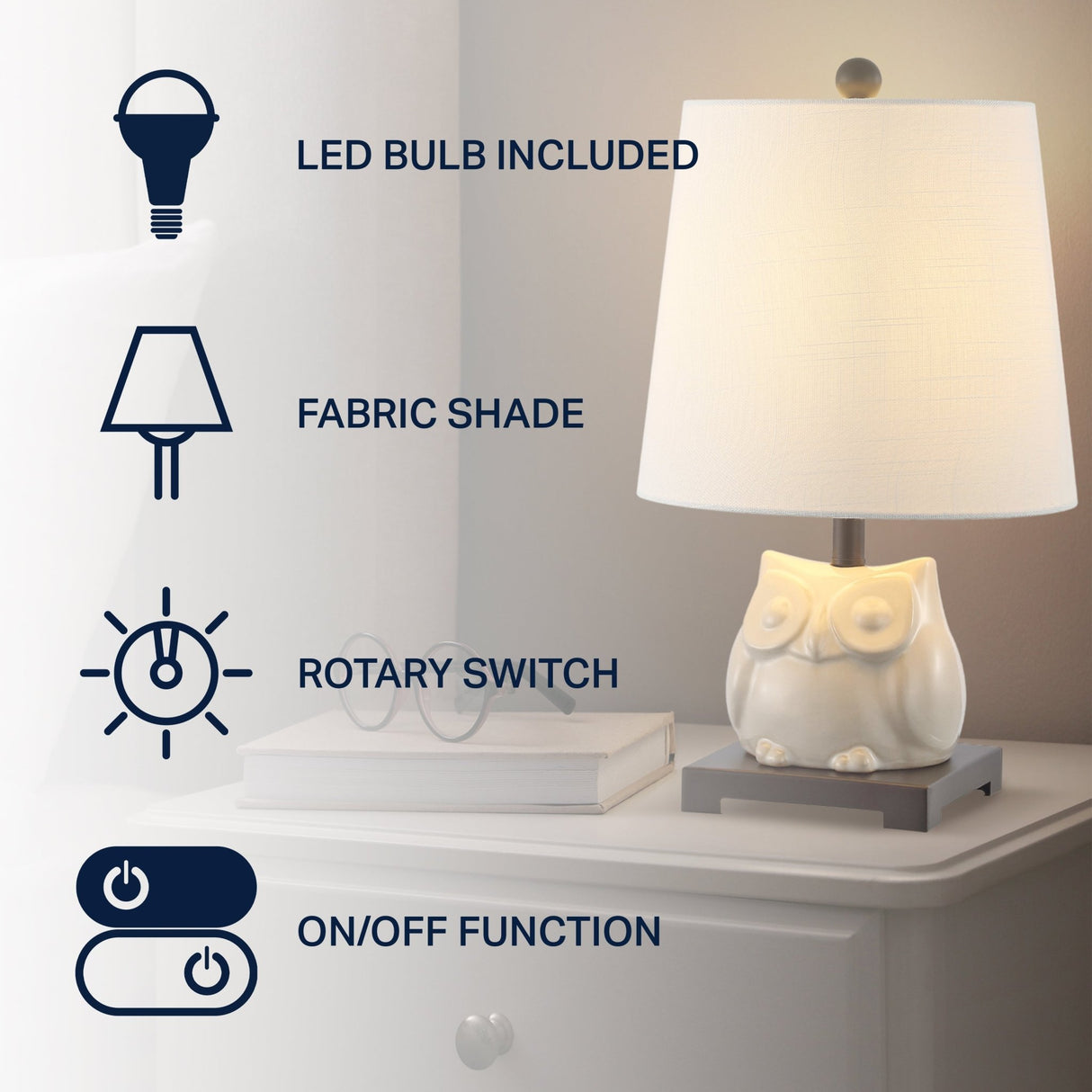 Justina ceramic mini led table lamp - Tuesday Morning - Table Lamps