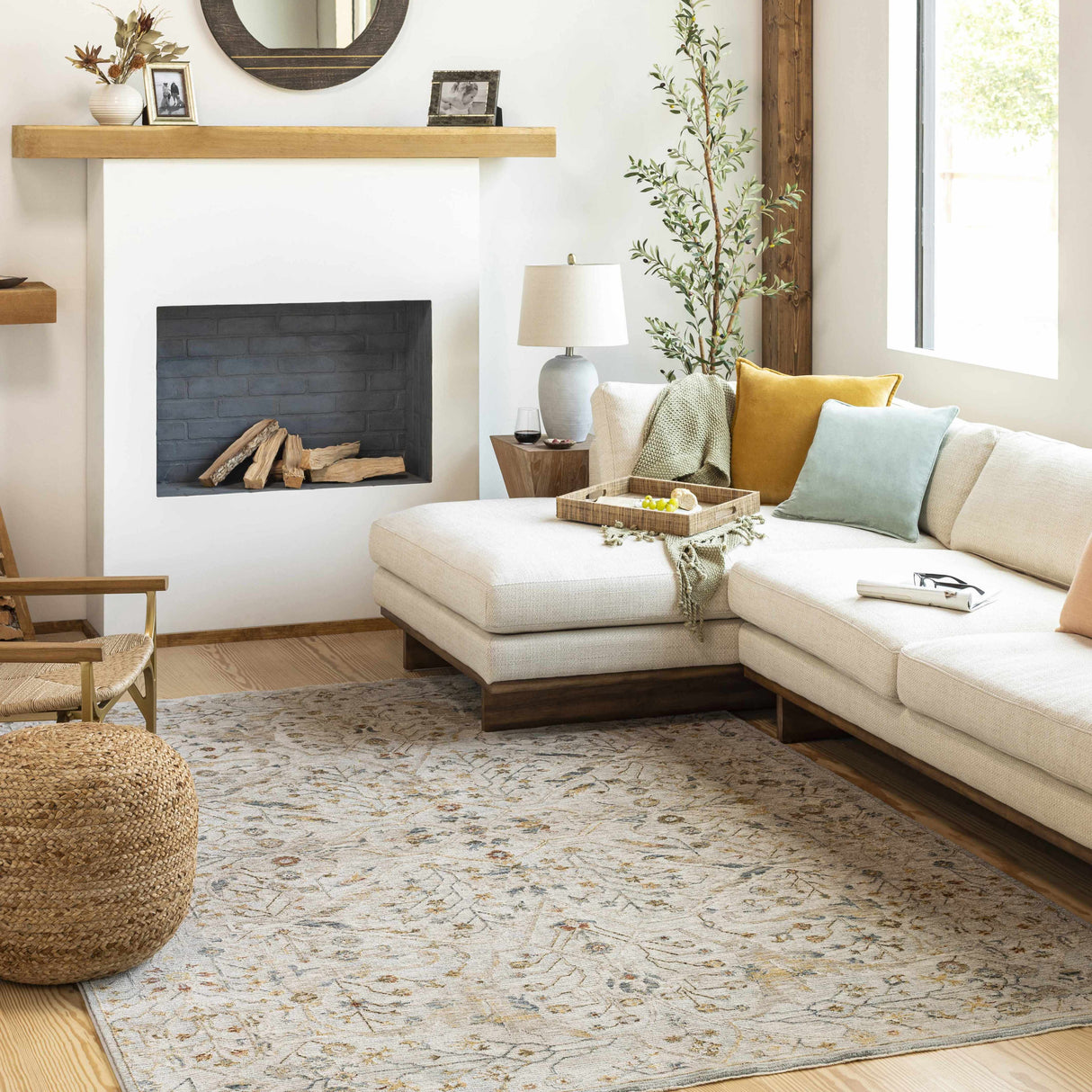 Kabungahan Oushak Style Floral Rug