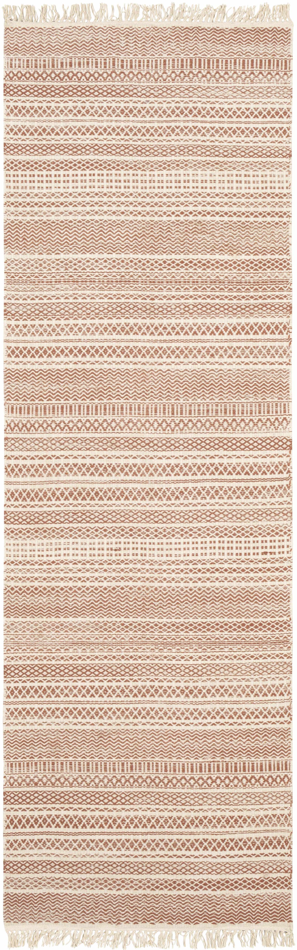 Kalinga Red/Cream Flatweave Wool Rug - Clearance