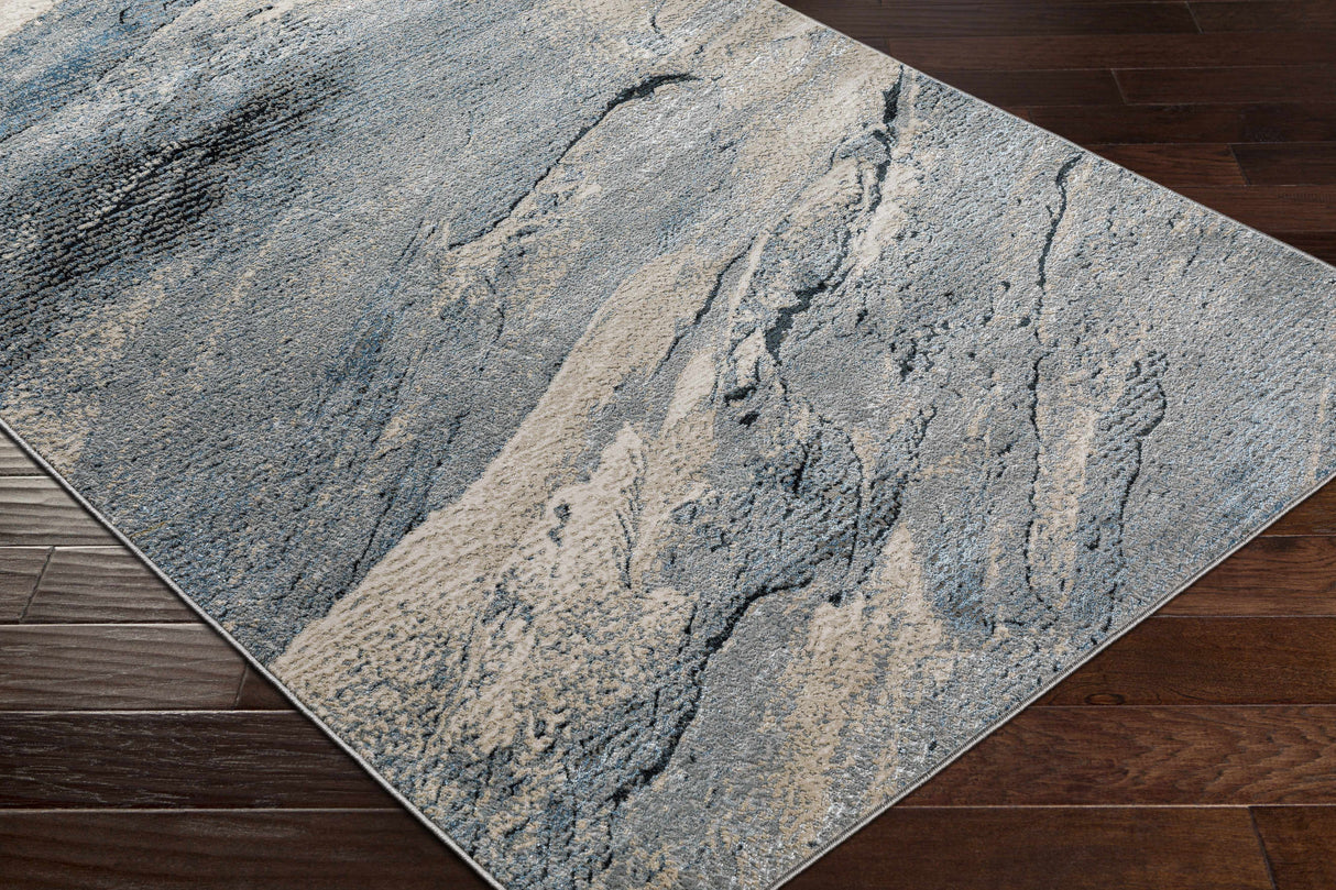 Kaytitinga Blue Marble Rug - Clearance