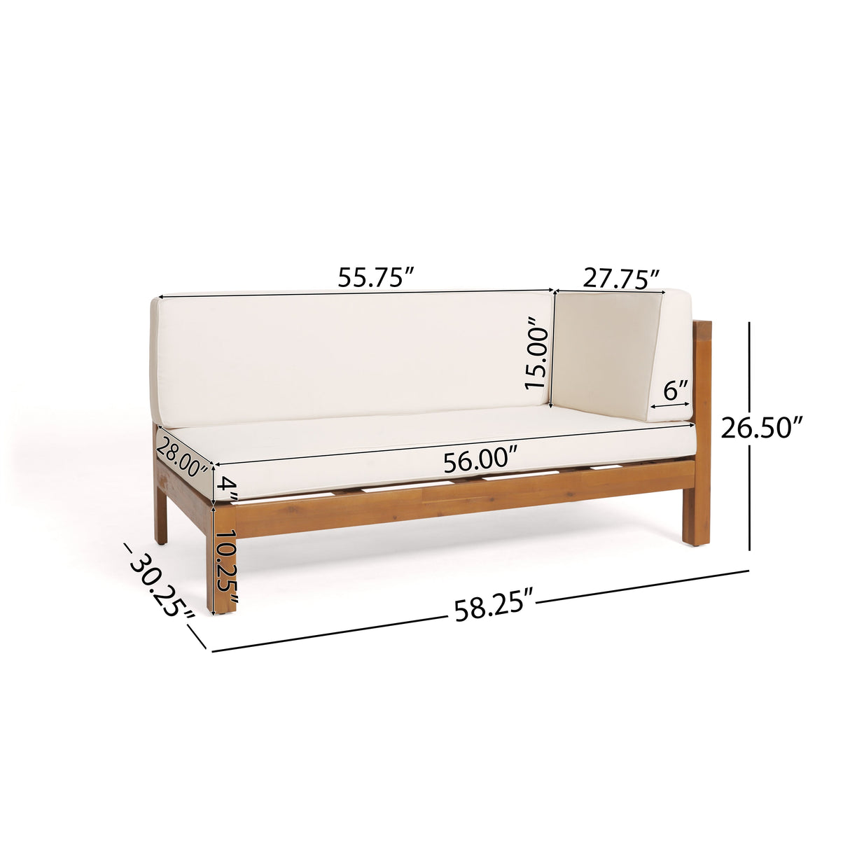 Brava X-Back Right Corner Bench Set of 2