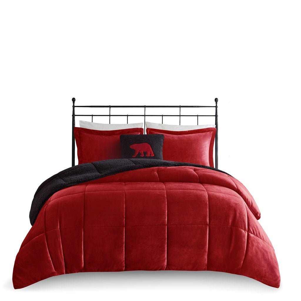 King plush to sherpa down alternative comforter set - Tuesday Morning - Quilts & Comforters