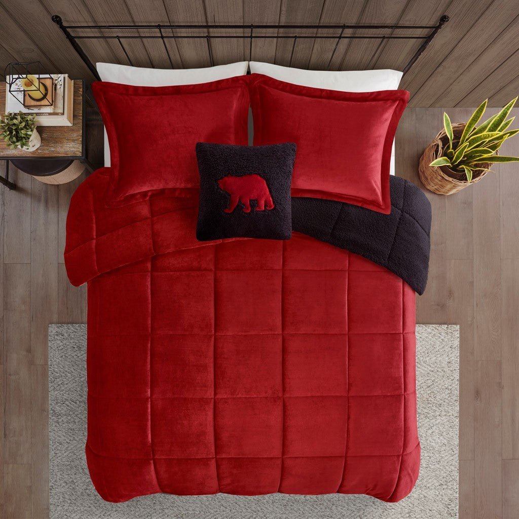 King plush to sherpa down alternative comforter set - Tuesday Morning - Quilts & Comforters