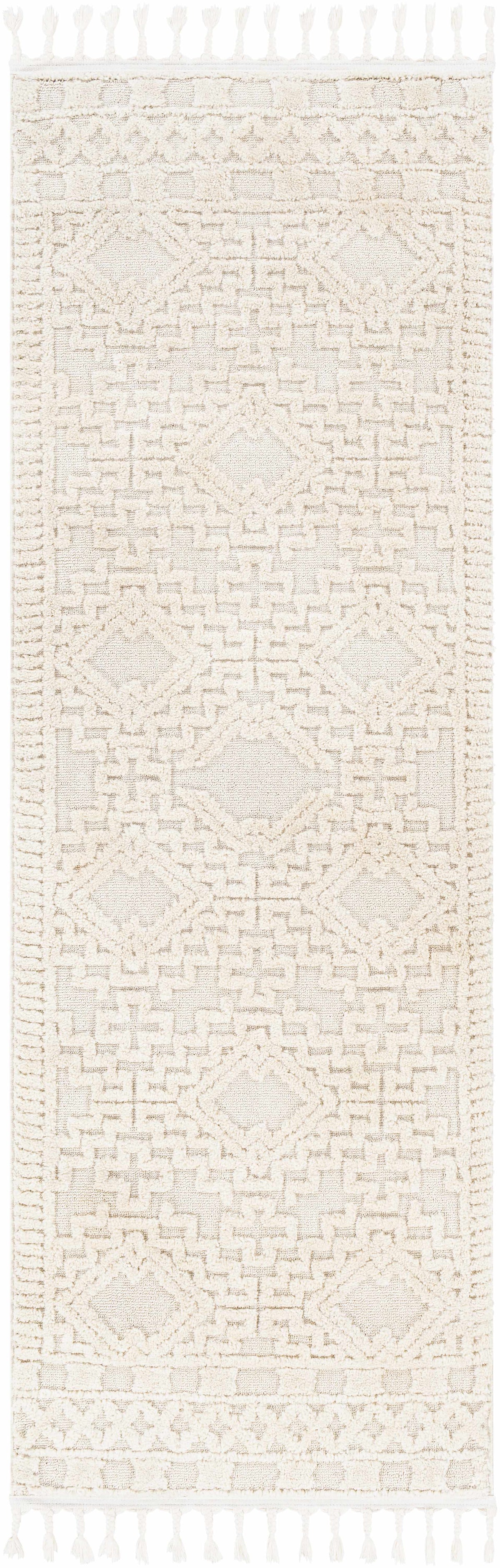 Kalkan High/Low Pile Rug with Tassels - Clearance
