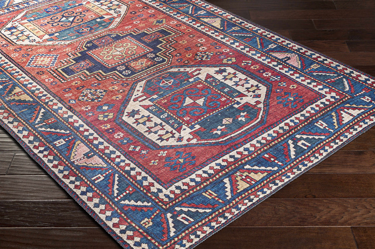 Kodiak Red&Blue Oriental Area Rug