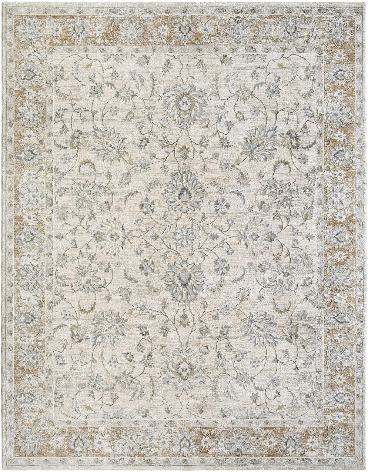 Kerem Cream Damask Rug