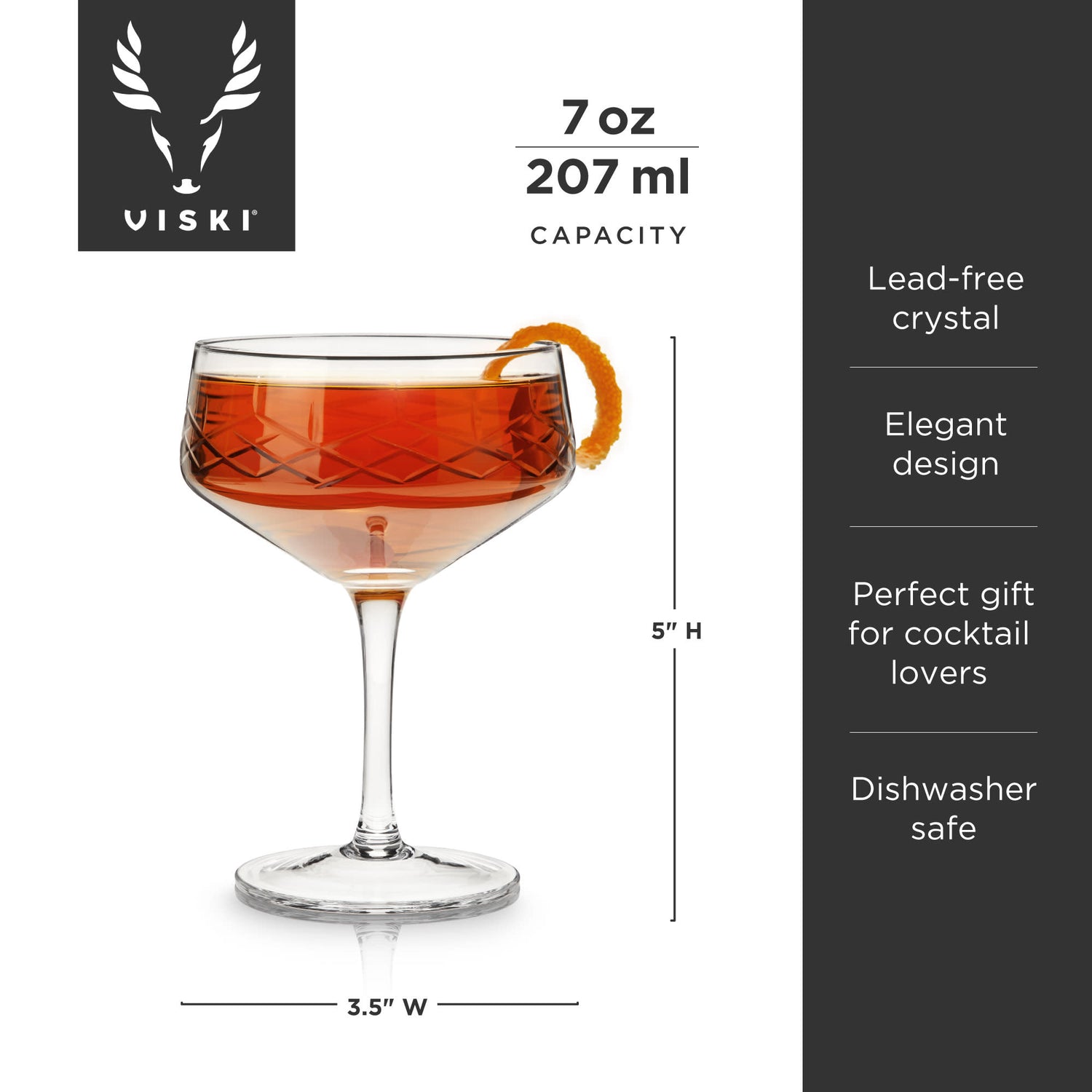 Admiral crystal coupe glasses viski®
