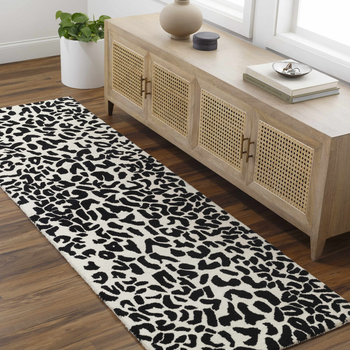 Kass Leopard Print Area Rug - Clearance