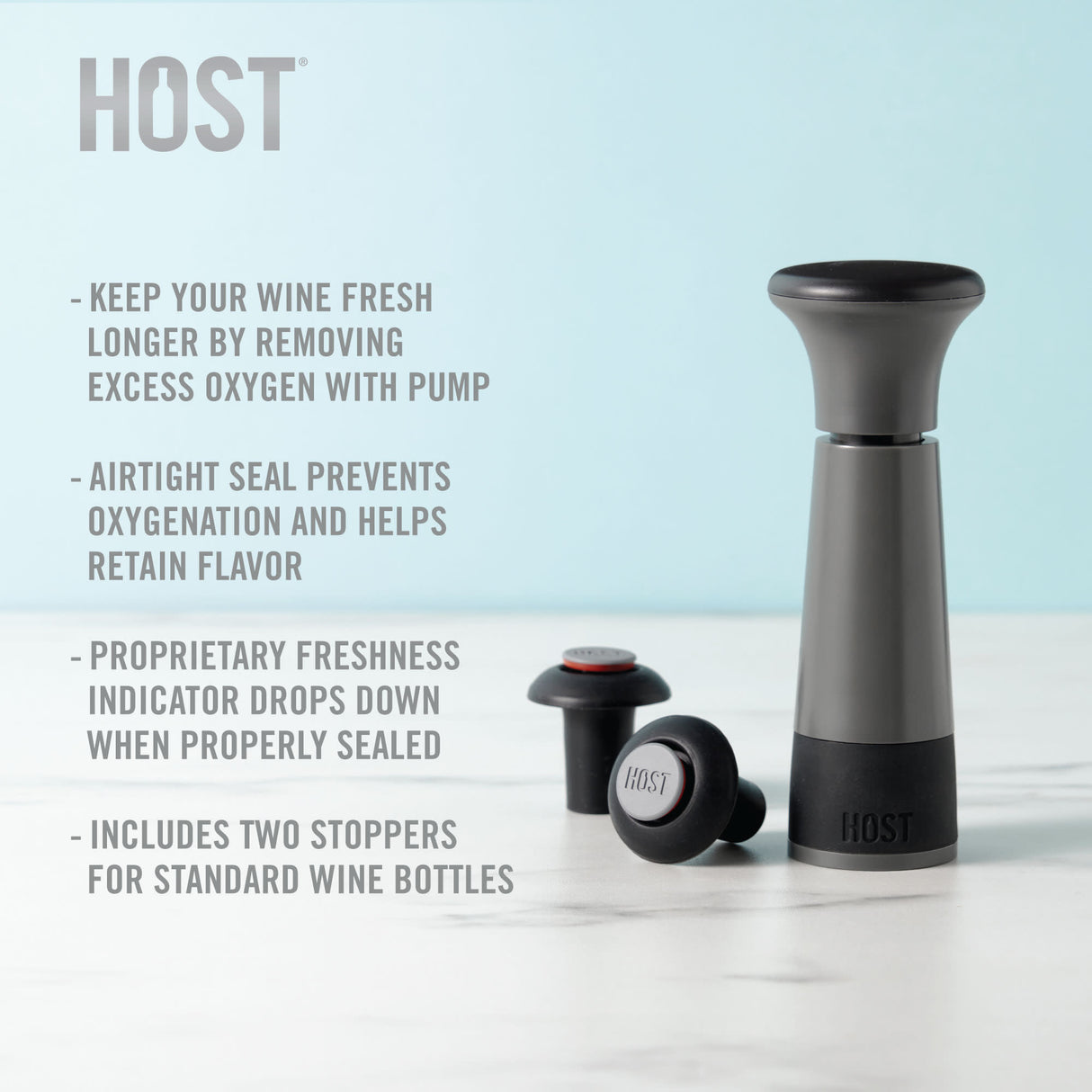 Airlock™ wine preserver by host®