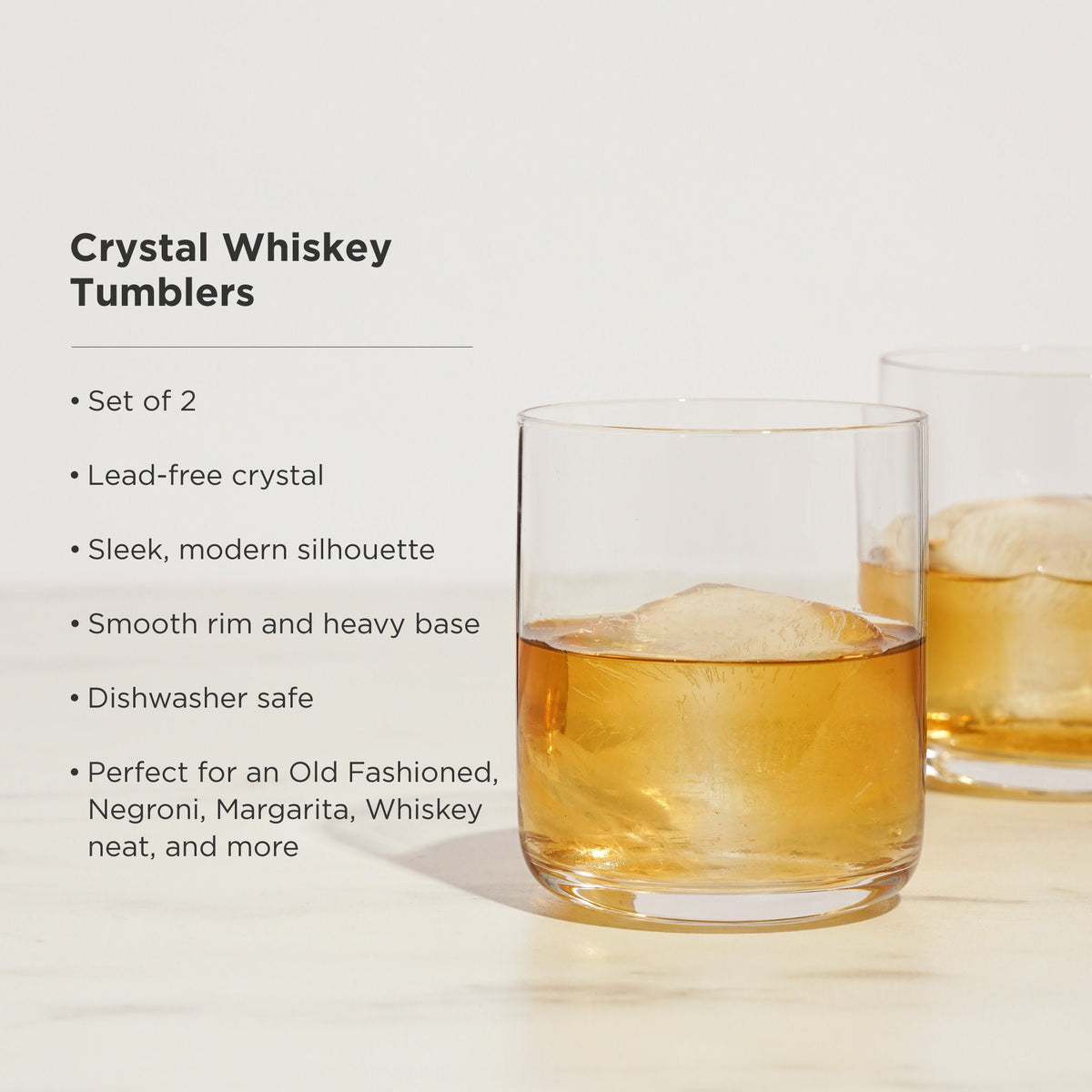 Raye Crystal Tumblers Set of 2