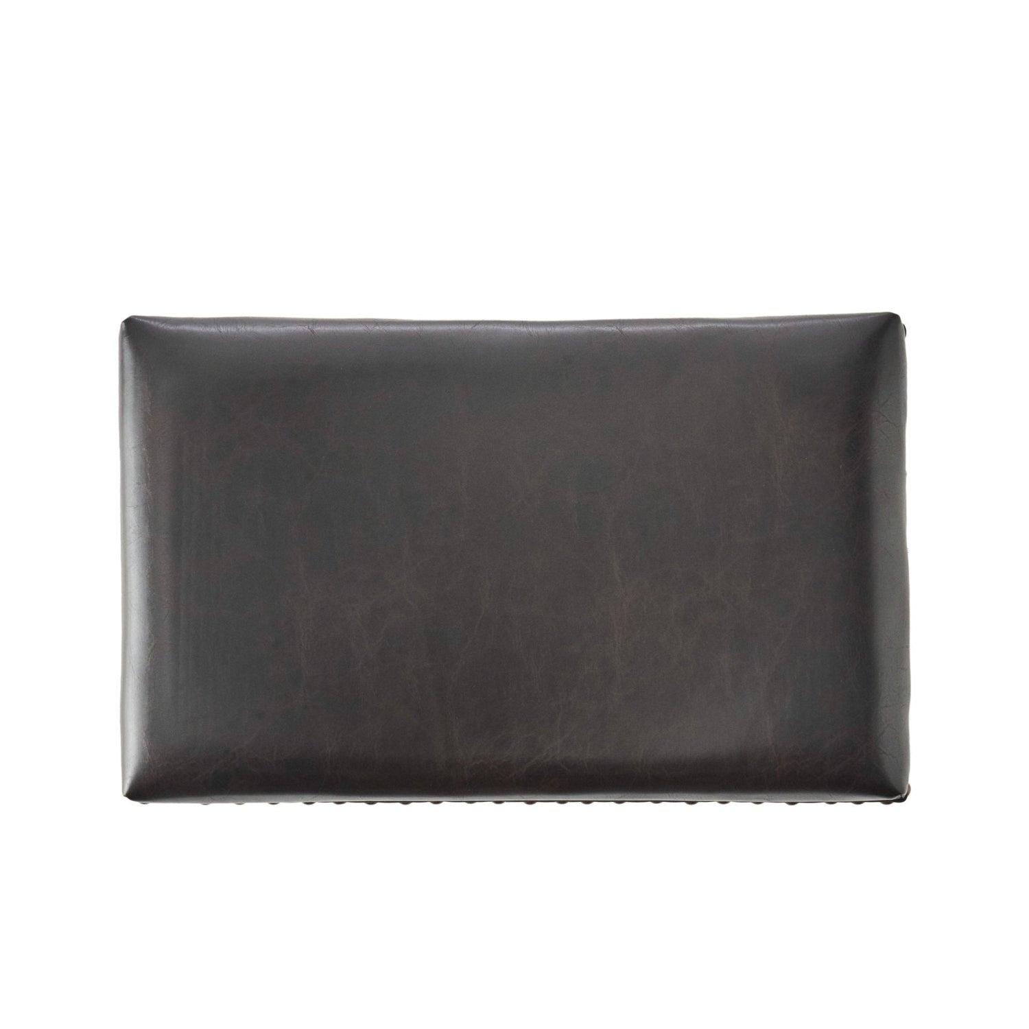 Leather Upholstered Saddle Bar Stool with Nailhead Trim - Bar Stool