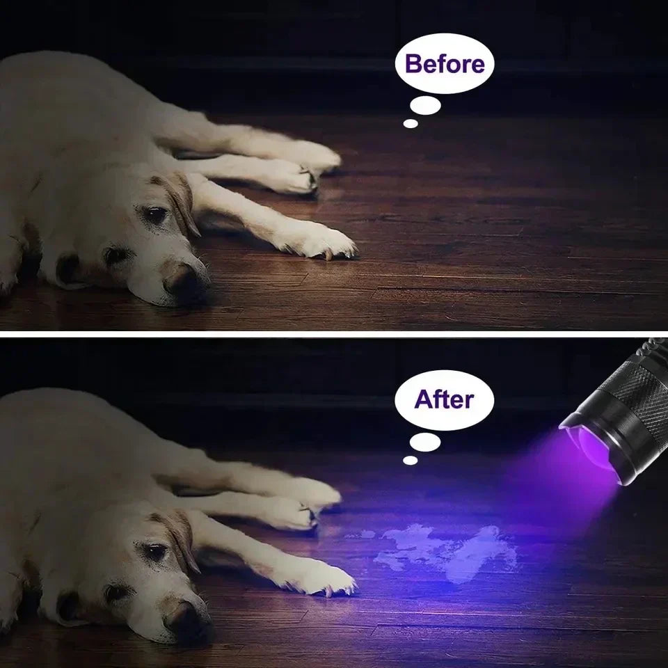395nm UV Flashlight LED Black Light Pet Urine Stain Detector Torch