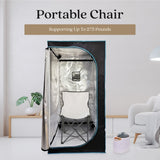 JOMEED 35 x 35 Inch Portable Zip Sauna with Chair for Home Relaxation, Black