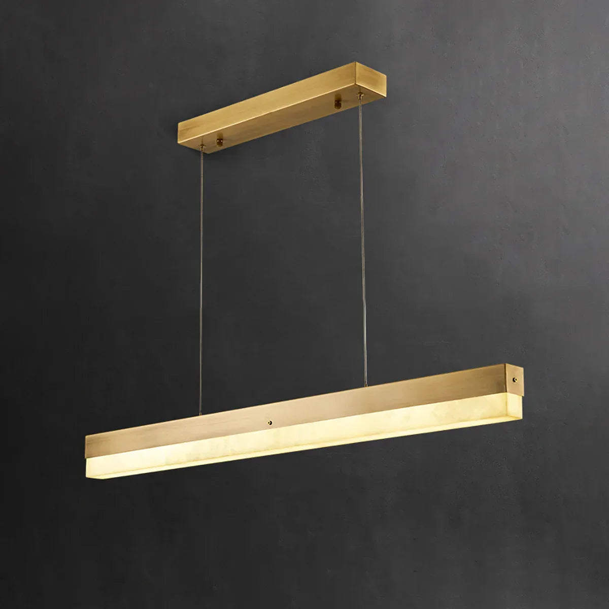 Linear Alabaster Pendant Light LED Kitchen Island Bar Fixture