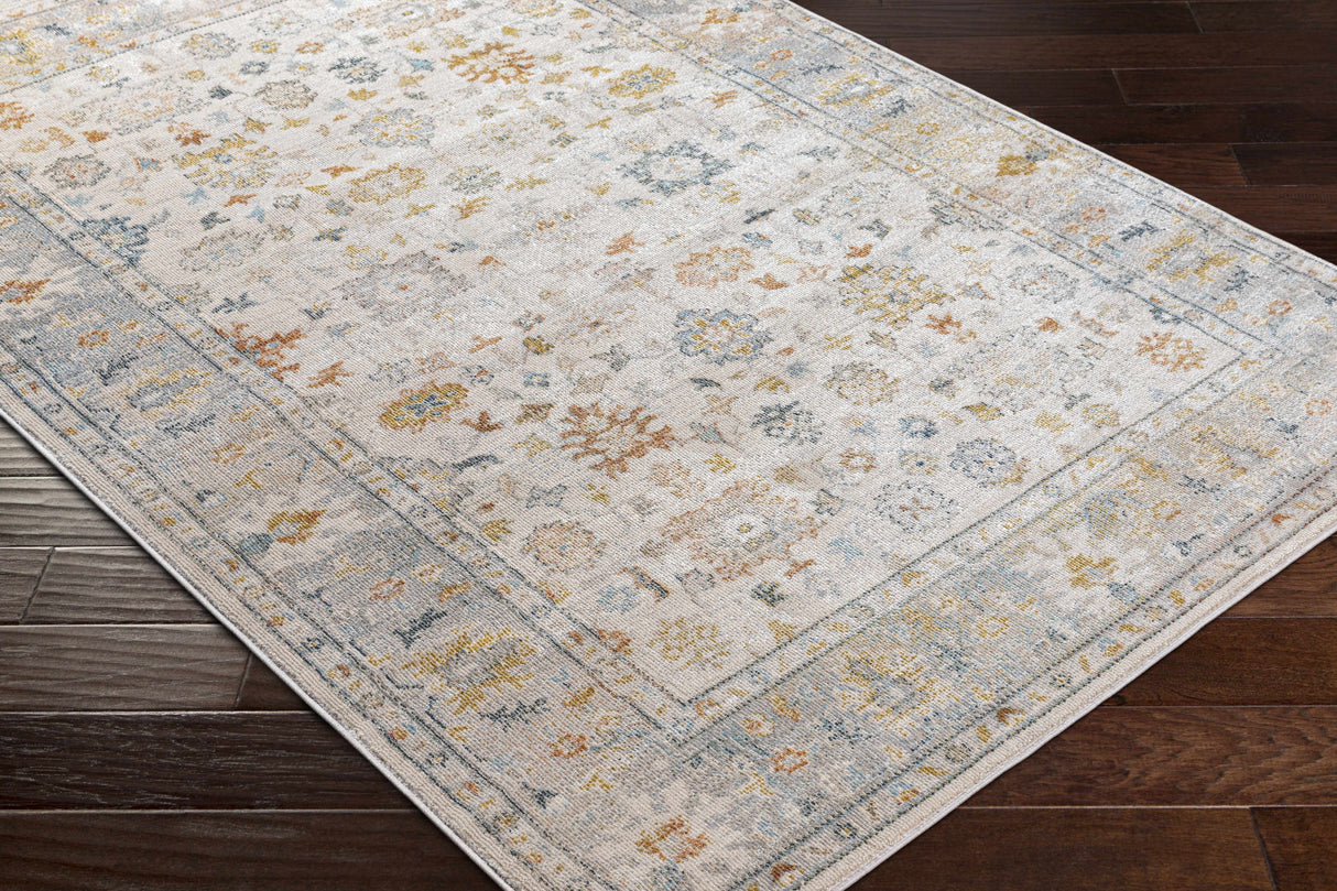 Lilliput Beige Floral Area Rug - Clearance